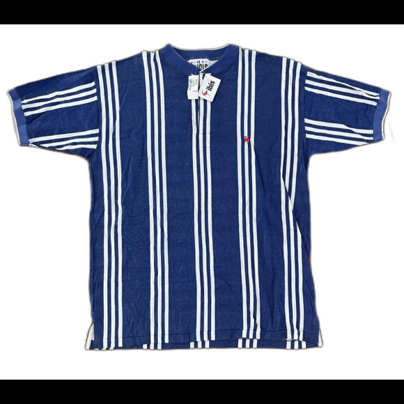 ibis Other - Vintage Striped T Shirt Mens 2XL Blue White Oversized Streetwear NWT